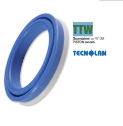 Хидравлично уплътнение за прът TTW 100x80x12/12.5 PU92+ POM  до 400 bar, с опорен пръстен по външния диаметър GUARNITEC/Italy