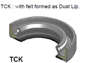 Oil seal  HTCKL  95x115x12 L MVQ + felt STONE/Japan , for crankshaft rear side of engine YANMAR 124411-01780, STONE JF-16221