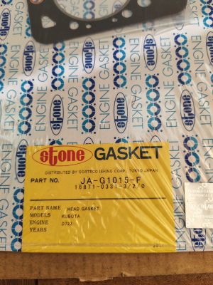 Гарнитура за цилиндрова глава  JA-G1015-F STONE/Japan , за двигател Kubota 16871-0331-0,16871-0331-2,16871-0331-3