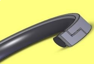 Hydraulic piston seal SPGA 160x140.63x9.4 polyamide + NBR70 WYS, up to 270 bar ,Caterpillar 9X-3604