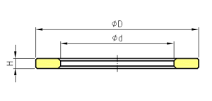 Buffer seal HBI 75.82x93.1x4.78 PU95 WYS/Korea, up to 350 bar, Caterpillar 6J-6915