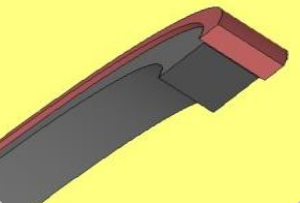 Hydraulic piston seal SPW 88.9x75.18x4.7 PTFE + NBR WYS/Korea, CATERPILLAR 5J-7013