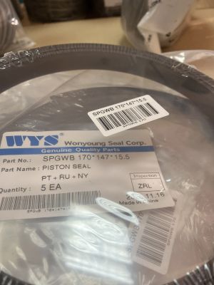 Hydraulic piston seal SPGWB 145x122x15.5 PTFE + NYLON + NBR WYS/Korea  , Hitachi 4185245, Komatsu 707-44-14280,Volvo 9562-11450