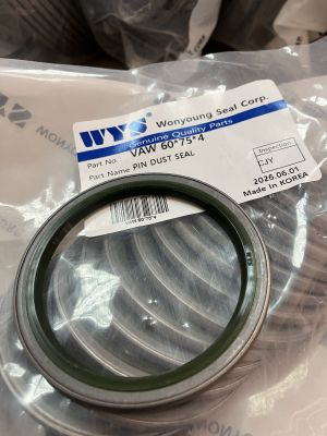 Pin dust seal VAW 60x75x4 PU95 + cold-rolled carbon steel WYS, Komatsu 07145-00095,101-24-34C1,140-09-12410