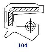 Oil seal TC (AS) 20x35x8 NBR SOG/TW , KOMATSU 07430-71360
