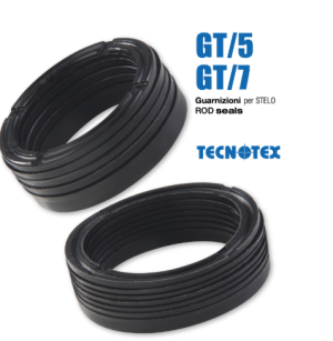 Hydraulic rod seal GT5 90x110x26.9 TPE+NBR90+fab.NBR+POM up to 400 bar GUARNITEC/Italy
