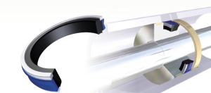 Hydraulic piston seal PDP-121  115x100x12.5 NBR+PU+POM up to 400 bar GUARNITEC/Italy