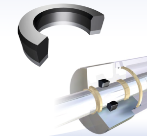 Хидравлично уплътнение за прът TSE AI 40x55x7.5 NBR+fab.NBR+POM  до 400 bar GUARNITEC/Italy