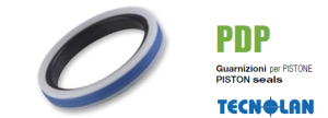 Hydraulic piston seal PDP-102 50x36x9 NBR+PU+POM up to 400 bar GUARNITEC/Italy