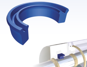 Hydraulic rod seal TTI/L 55x65x7/8 PU92 up to 400 bar GUARNITEC/Italy