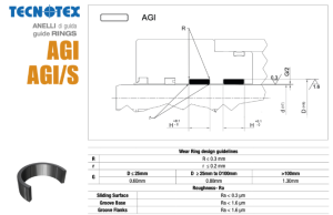 Водещ пръстен AGI 40/S 40x45x9.7 POM GUARNITEC/Italy 