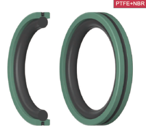 Hydraulic piston seal CQ 55x44x4.2 PTFE + bronze + NBR70 400 bar KVK /China 