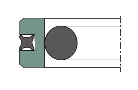 Hydraulic piston seal CQ 55x44x4.2 PTFE + bronze + NBR70 400 bar KVK /China 
