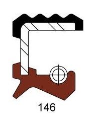 Семеринг TG (ASW)  34x50x7 R NBR SOG/TW