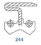 Семеринг B-DUO (DB) 30x50x8.5/14.2 NBR SOG/TW