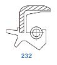 Семеринг  TB9 (232) 59x75x9/11.5 NBR SOG/TW
