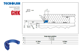 Wiper seal GHK  45x55.6x5.3/7 PU92 GUARNITEC/Italy