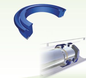Hydraulic rod seal TTW 100x80x12/12.5 PU92+ POM  up to 400 bar, with support ring on the outer diameter GUARNITEC/Italy