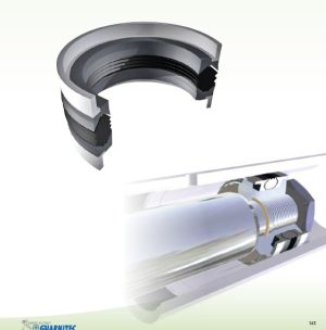 Хидравлично уплътнение за бутало PDE 120x100x35 NBR+TPE+POM  до 700  bar GUARNITEC/Italy