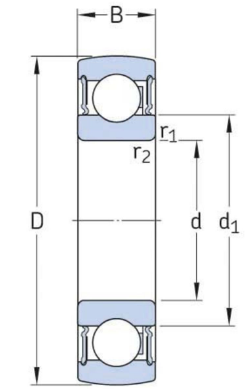 Bearing 1726310 2RS (50x110x27) TIMKEN/USA   (UD 310) 